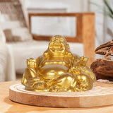 Maitreya Buddha Statue Resin Laughing Buddha for Party Housewarming Gift Gold