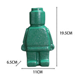 Maxbell Maxbell Vase for Flowers Robot Flower Pot Desktop Vase for Housewarming Indoor Table Green