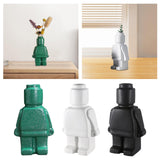 Maxbell Maxbell Vase for Flowers Robot Flower Pot Desktop Vase for Housewarming Indoor Table Green