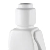 Maxbell Maxbell Vase for Flowers Robot Flower Pot Desktop Vase for Housewarming Indoor Table White