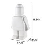 Maxbell Maxbell Vase for Flowers Robot Flower Pot Desktop Vase for Housewarming Indoor Table White