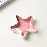 Maxbell Maxbell Small Jewelry Dish Home Decor Ceramic Craft for Bathroom Living Room Bedroom White