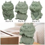 Kirin Statue Home Decor Tea Play Tea Pet Ornament for Tea Table Desk Tearoom Style A