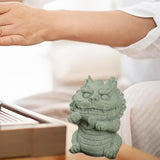 Kirin Statue Home Decor Tea Play Tea Pet Ornament for Tea Table Desk Tearoom Style B