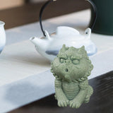 Kirin Statue Home Decor Tea Play Tea Pet Ornament for Tea Table Desk Tearoom Style C