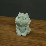 Kirin Statue Home Decor Tea Play Tea Pet Ornament for Tea Table Desk Tearoom Style C