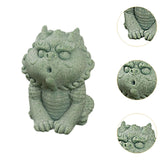 Kirin Statue Home Decor Tea Play Tea Pet Ornament for Tea Table Desk Tearoom Style C