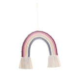 Macrame Tapestry Wall Hanging Decoration Unique for Home Wedding Living Room Pink