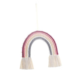 Macrame Tapestry Wall Hanging Decoration Unique for Home Wedding Living Room Pink