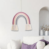 Macrame Tapestry Wall Hanging Decoration Unique for Home Wedding Living Room Pink