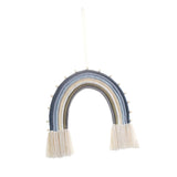 Macrame Tapestry Wall Hanging Decoration Unique for Home Wedding Living Room Blue