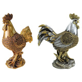 Chicken Figurine Decorative Crafts Rooster Sculpture for Hotel New Year Holiday golden