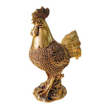Chicken Figurine Decorative Crafts Rooster Sculpture for Hotel New Year Holiday golden