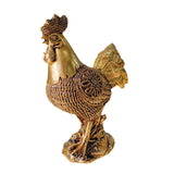 Chicken Figurine Decorative Crafts Rooster Sculpture for Hotel New Year Holiday golden