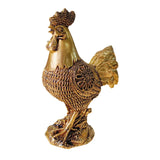 Chicken Figurine Decorative Crafts Rooster Sculpture for Hotel New Year Holiday golden