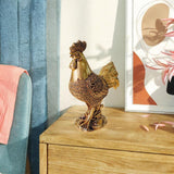 Chicken Figurine Decorative Crafts Rooster Sculpture for Hotel New Year Holiday golden