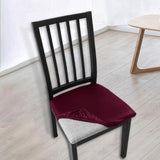 Office Chair Cover Removable Washable Seat Cover for Home Restaurant Kitchen Wine Red