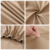 Office Chair Cover Removable Washable Seat Cover for Home Restaurant Kitchen Khaki