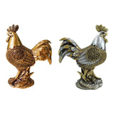 Chicken Figurine Decorative Luck Chicken Sculpture for Birthday Office New Year Gold