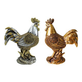 Chicken Figurine Decorative Luck Chicken Sculpture for Birthday Office New Year Gold
