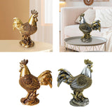 Chicken Figurine Decorative Luck Chicken Sculpture for Birthday Office New Year Gold