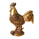 Chicken Figurine Decorative Luck Chicken Sculpture for Birthday Office New Year Gold