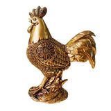 Chicken Figurine Decorative Luck Chicken Sculpture for Birthday Office New Year Gold