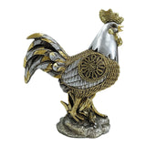 Chicken Figurine Decorative Luck Chicken Sculpture for Birthday Office New Year Silver