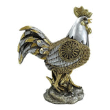 Chicken Figurine Decorative Luck Chicken Sculpture for Birthday Office New Year Silver