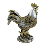 Chicken Figurine Decorative Luck Chicken Sculpture for Birthday Office New Year Silver