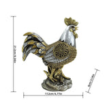 Chicken Figurine Decorative Luck Chicken Sculpture for Birthday Office New Year Silver