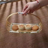Maxbell Maxbell Serving Basket Bread Basket Handwoven Fruit Basket for Dessert Bakery Drinks