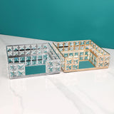 Maxbell Maxbell Perfume Tray Tabletop Ornament Mirror Tray for Lamps Small Ornaments Letters Silver