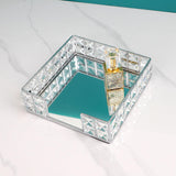 Maxbell Maxbell Perfume Tray Tabletop Ornament Mirror Tray for Lamps Small Ornaments Letters Silver
