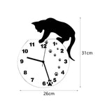 Maxbell Maxbell Wall Clock Stylish Cartoon Acrylic Kids Wall Clock for Bedroom Bathroom Home footprint