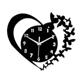 Maxbell Maxbell Heart Butterfly Clock Creative Acrylic Wall Clock for Living Room Study Home