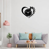 Maxbell Maxbell Heart Butterfly Clock Creative Acrylic Wall Clock for Living Room Study Home