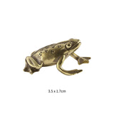 Maxbell Maxbell Mini Frog Statue Home Decor Toy Gifts Brass Figurine for Office Home Cabinet