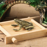 Maxbell Maxbell Mini Frog Statue Home Decor Toy Gifts Brass Figurine for Office Home Cabinet