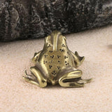 Maxbell Maxbell Mini Frog Statue Home Decor Toy Gifts Brass Figurine for Office Home Cabinet