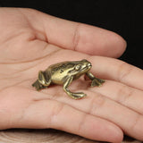 Maxbell Maxbell Mini Frog Statue Home Decor Toy Gifts Brass Figurine for Office Home Cabinet