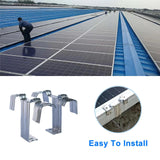 Maxbell Maxbell 10Pcs Solar Panel Drainage Clips Sturdy Photovoltaic Panel Water Guide Clamp 30mm