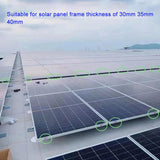 Maxbell Maxbell 10Pcs Solar Panel Drainage Clips Sturdy Photovoltaic Panel Water Guide Clamp 30mm