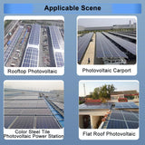 10Pcs Solar Panel Drainage Clips Sturdy Photovoltaic Panel Water Guide Clamp 35mm