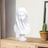 Veiled Female Bust Statue Sculpture Decor Nordic Goddess Statue for Cabinets L