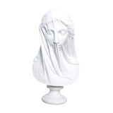 Veiled Female Bust Statue Sculpture Decor Nordic Goddess Statue for Cabinets L