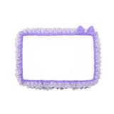 Maxbell Maxbell Computer Screen Frame Border Cover Lace Fabric Protective Case with Bowknot 17 to 22 inch violet