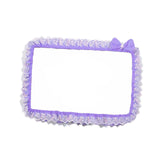 Maxbell Maxbell Computer Screen Frame Border Cover Lace Fabric Protective Case with Bowknot 17 to 22 inch violet