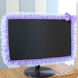 Maxbell Maxbell Computer Screen Frame Border Cover Lace Fabric Protective Case with Bowknot 17 to 22 inch violet