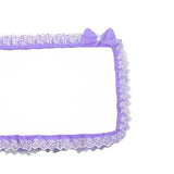 Maxbell Maxbell Computer Screen Frame Border Cover Lace Fabric Protective Case with Bowknot 17 to 22 inch violet
